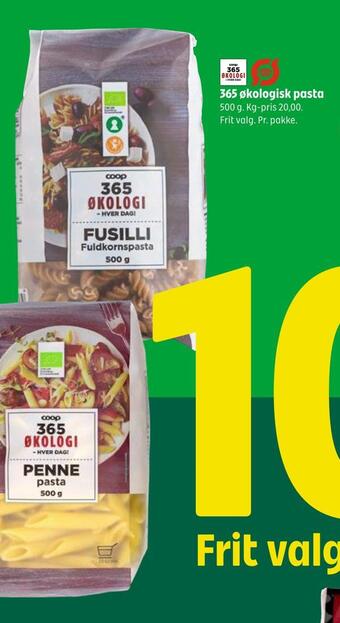 Coop 365 365 økologisk pasta tilbud