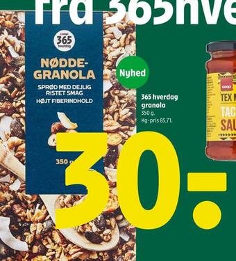 Coop 365 365 hverdag granola tilbud