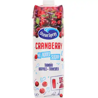 Ocean spray 2 x tranebær drik light 1l
