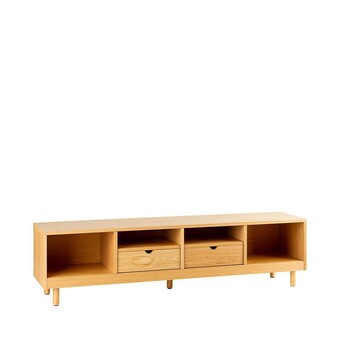 Sinnerup Bureau tv bord. 2. sortering (black w/oak hooks onesize) tilbud