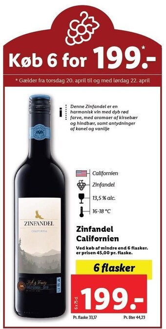 Zinfandel californien - 6 flasker