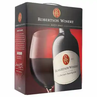 Robertson winery cabernet sauvignon 14% bib 3l