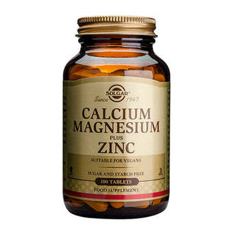 Solgar, calcium magnesium +zink, 100 tab