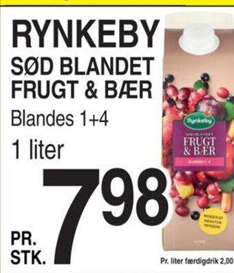 ABC Lavpris Rynkeby Sød Blandet Frugt & Bær tilbud