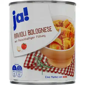 Ja! ravioli bolognese 800 g ds