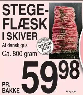 Stege Flæsk I Skiver