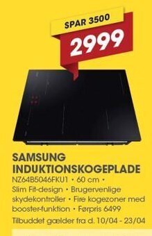 Punkt1 Samsung induktionskogeplade tilbud