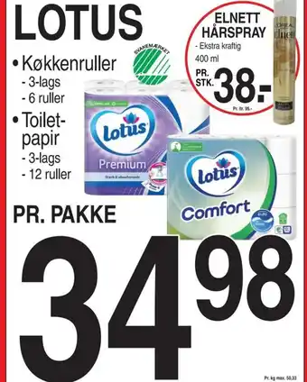 ABC Lavpris Lotus Køkkenrulle,Toiletpapir tilbud