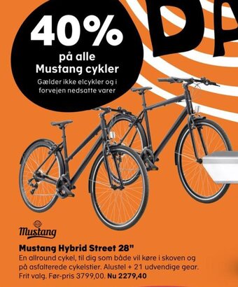 Kvickly Mustang Hybrid Street 28" tilbud