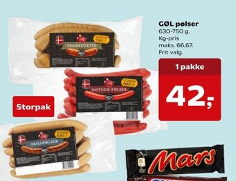 Kvickly Gøl Pølser tilbud