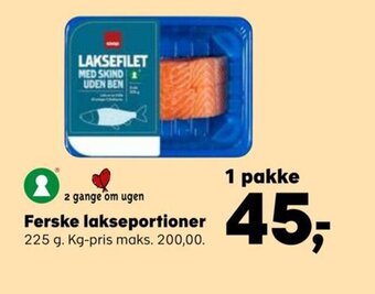 Kvickly Ferske Lakseportioner tilbud