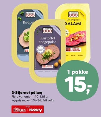 Kvickly 3-Stjernet Pålæg tilbud