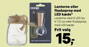 Kvickly Lanterne eller Flaskeprop Med LED Kæde tilbud