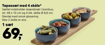 Tapassæt Med 4 Skåle