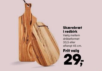 Kvickly Skærebræt i Rødbirk tilbud
