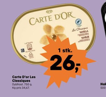 Kvickly Carte D'Or Les Classiques tilbud