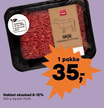 Hakket Oksekød 8-12%