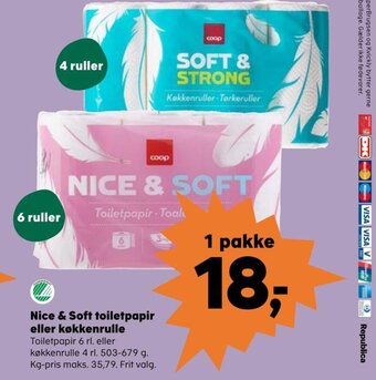 Kvickly Nice & Soft Toiletpapir eller Køkkenrulle tilbud