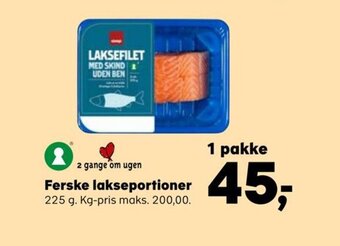 SuperBrugsen Ferske Lakseportioner tilbud