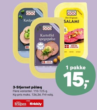 SuperBrugsen 3-Stjernet Pålæg tilbud