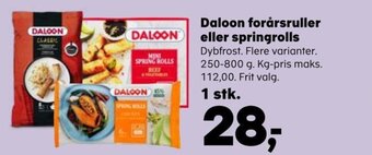 SuperBrugsen Daloon Forårsruller eller Springrolls tilbud
