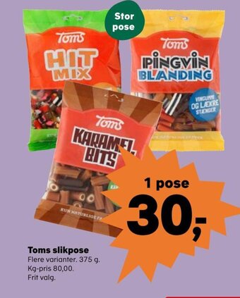 SuperBrugsen Toms Slikpose tilbud