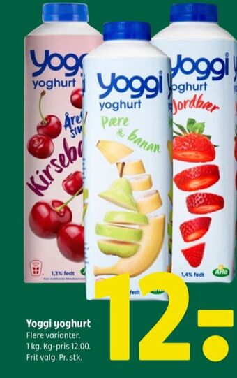 Coop 365 Yoggi yoghurt blåbær banan tilbud