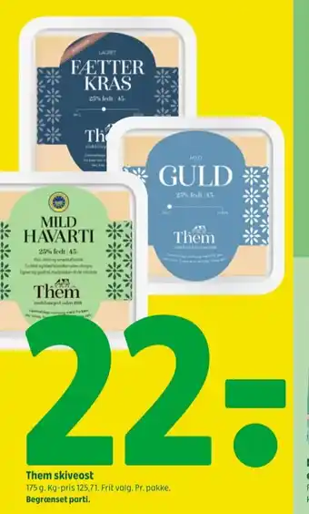 Coop 365 Them ost skiveost mild havarti tilbud