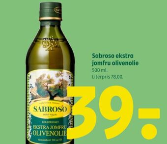 Coop 365 Sabroso olivenolie tilbud