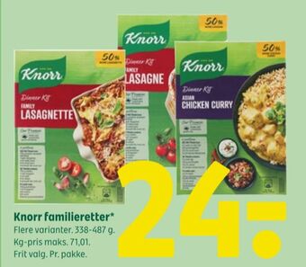 Coop 365 Knorr pastaretter tilbud