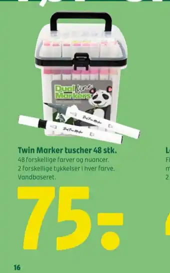 Twin marker tusser