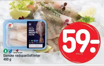 REMA 1000 Danske Rødspættefileter 400g tilbud