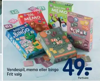 REMA 1000 Vendespil, Memo eller Bingo tilbud