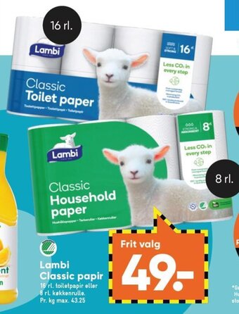Bilka Lambi Classic Papir tilbud