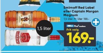Bilka Smirnoff Red Label eller Captain Morgan Magnum tilbud