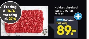 Bilka Hakket Oksekød tilbud