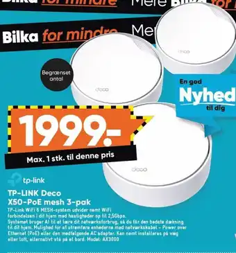 Bilka TP-Link Deco D-50-PoE Mesh 3-pak tilbud