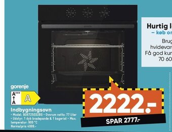 Bilka Indbygningsovn tilbud