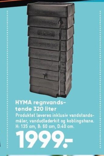 HYMA Regnvandstønde 320 Liter