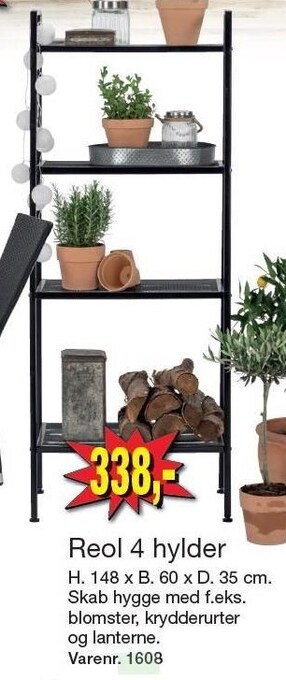 Harald Nyborg Reol 4 hylder tilbud