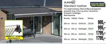 Harald Nyborg Sunsha standard markise tilbud
