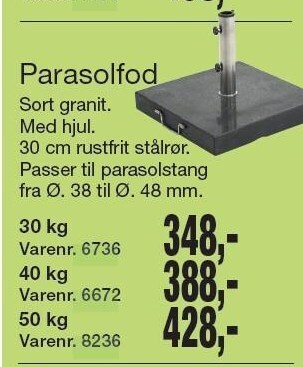 Harald Nyborg Parasolfod tilbud
