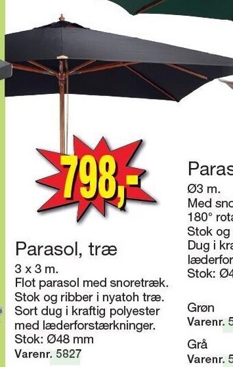 Harald Nyborg Parasol, træ tilbud