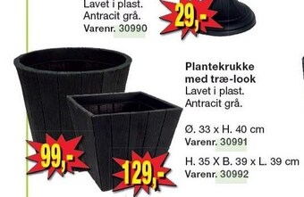 Harald Nyborg Plantekrukke med træ-look tilbud