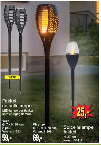 Harald Nyborg Fakkel solcellelampe eller solcellelampe tilbud
