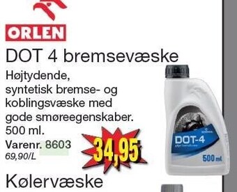 Harald Nyborg Orlen dot 4 bremsevæske tilbud