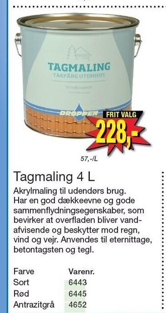 Harald Nyborg Tagmaling 4 l tilbud
