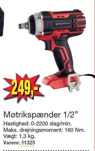 Harald Nyborg Mitsutomo møtrikspænder 1/2 tilbud