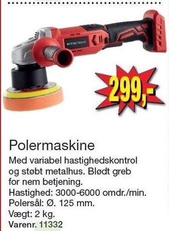 Harald Nyborg Mitsutomo polermaskine tilbud