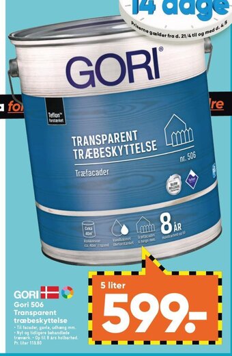Bilka Gori 506 Transparent Træbeskyttelse tilbud